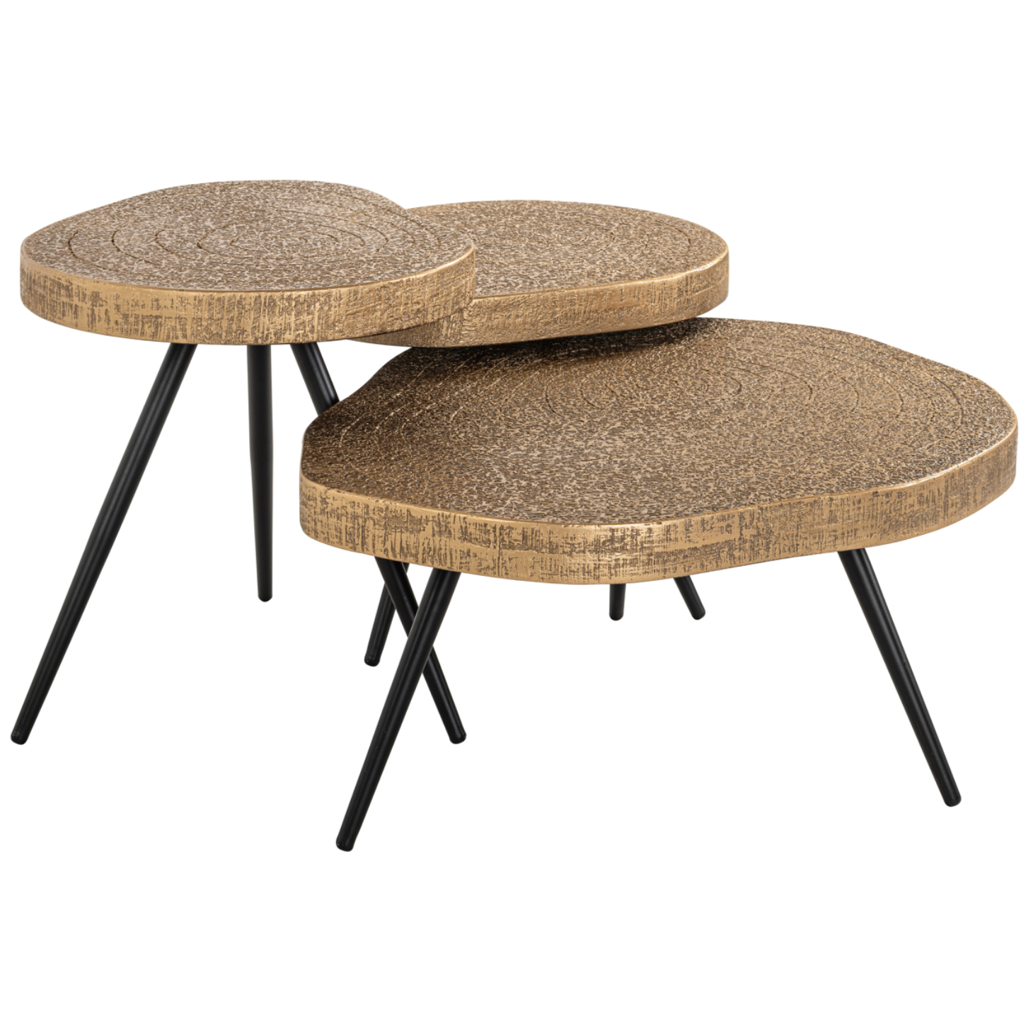 Richmond Interiors Symba Bronze Coffee Table | Set Of 3